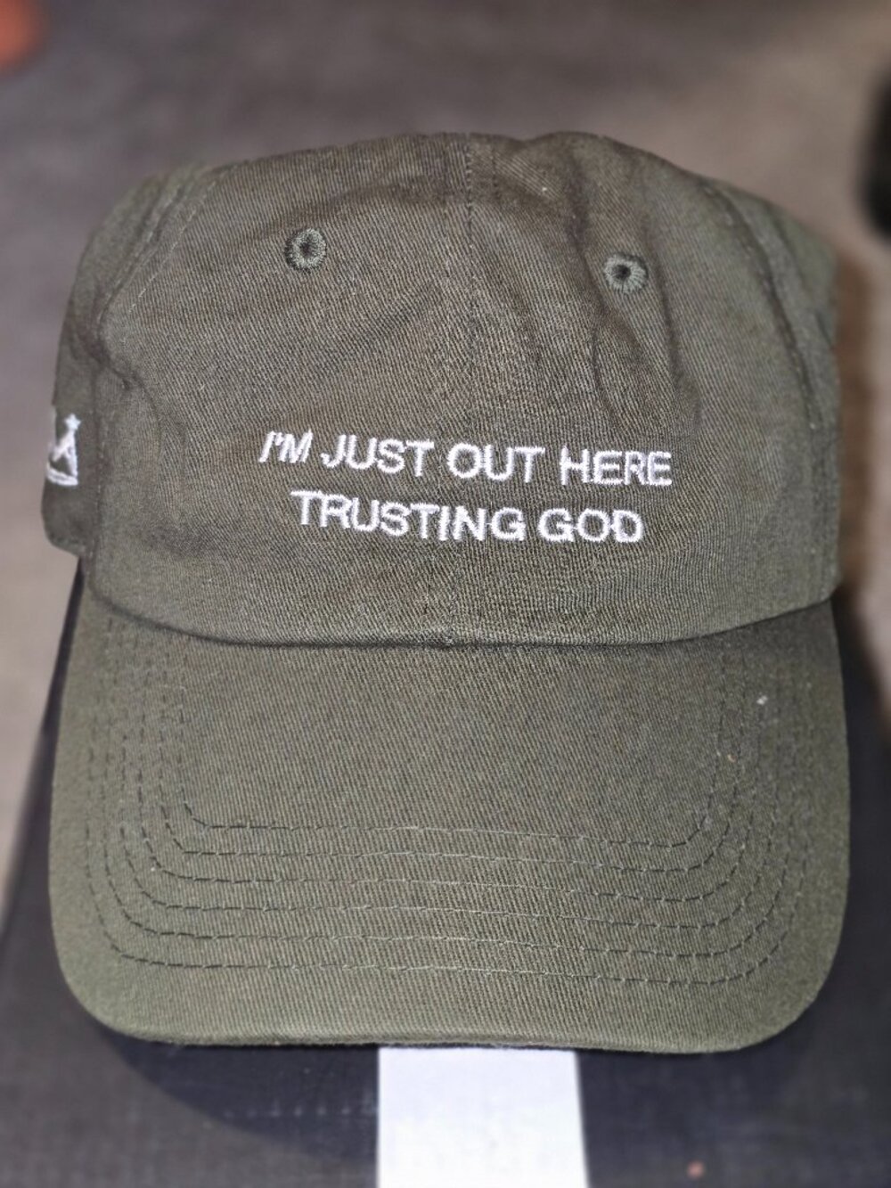 New Green Strap Back Trusting God